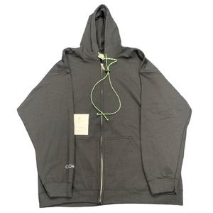 Cocoamato athletic workout style jacket with a hood black size XL